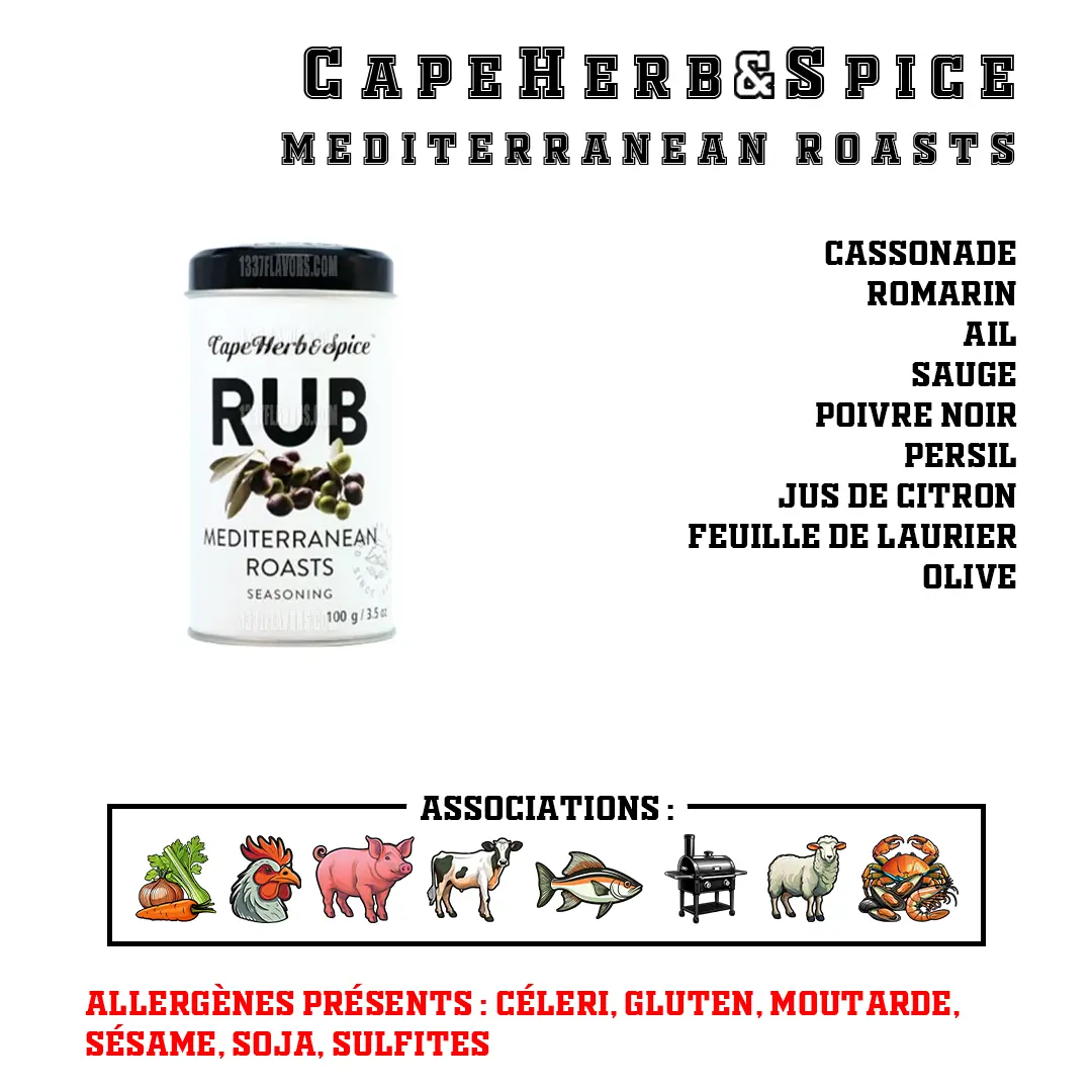 CapeHerb&Spice - RUB Mediterranean Roasts CapeHerb&Spice