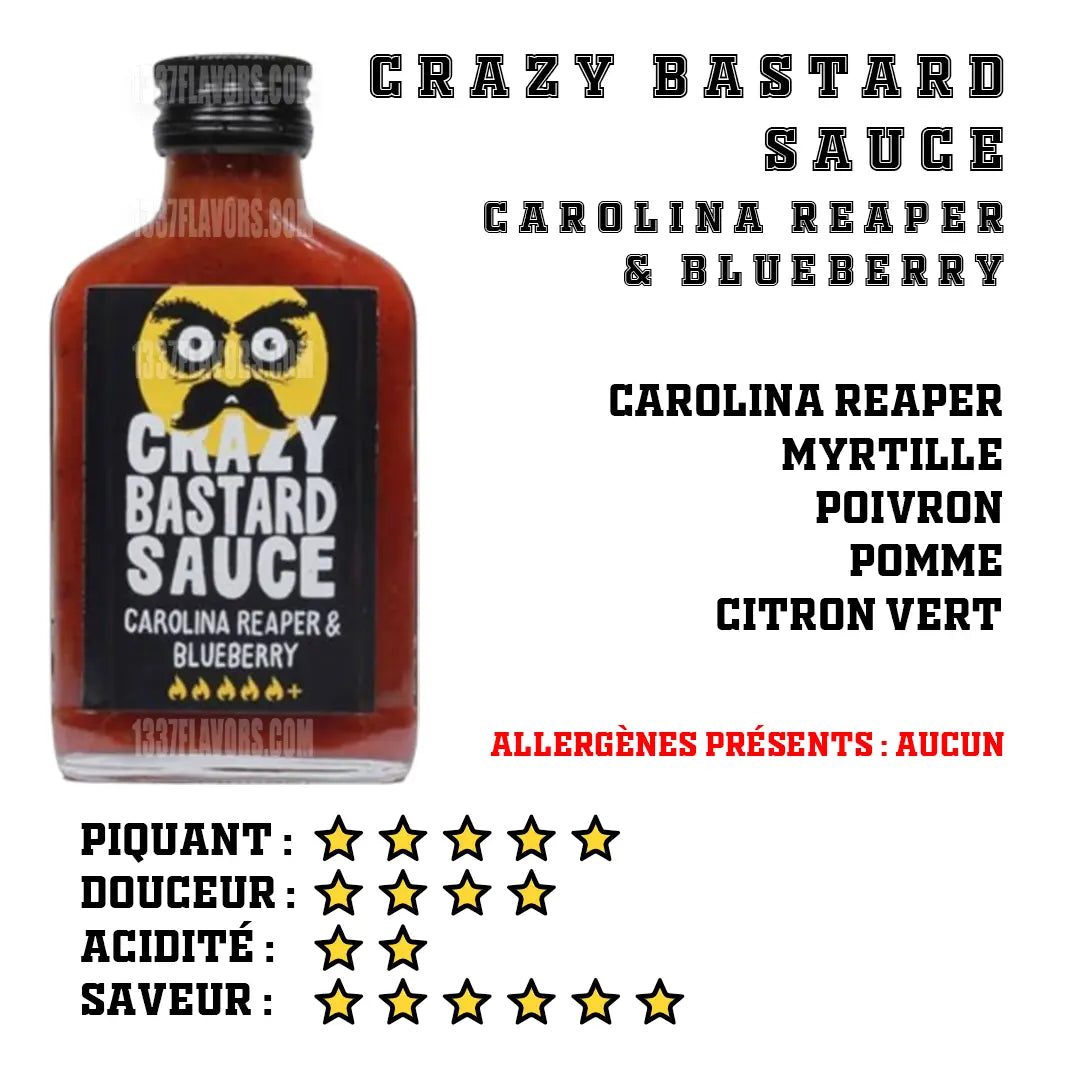 Crazy Bastard Sauce - Carolina Reaper & Blueberry Crazy Bastard Sauce