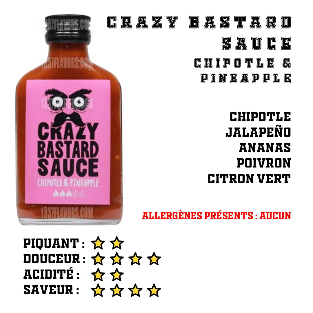 Crazy Bastard Sauce - Chipotle & Pineapple Crazy Bastard Sauce