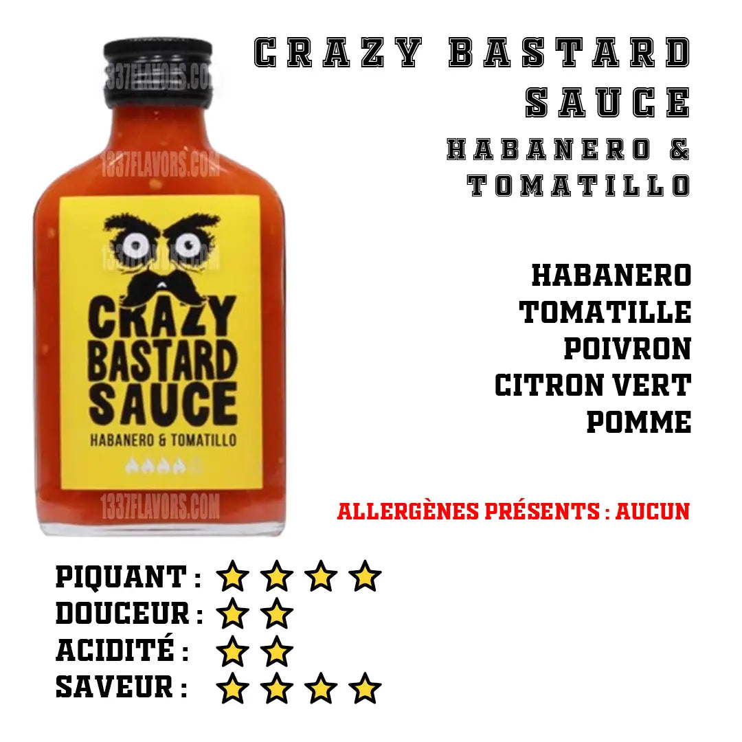 Crazy Bastard Sauce - Habanero & Tomatillo Crazy Bastard Sauce