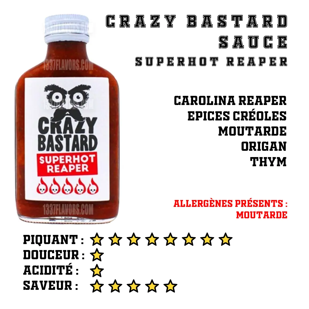 Crazy Bastard Sauce - Superhot Reaper Crazy Bastard Sauce