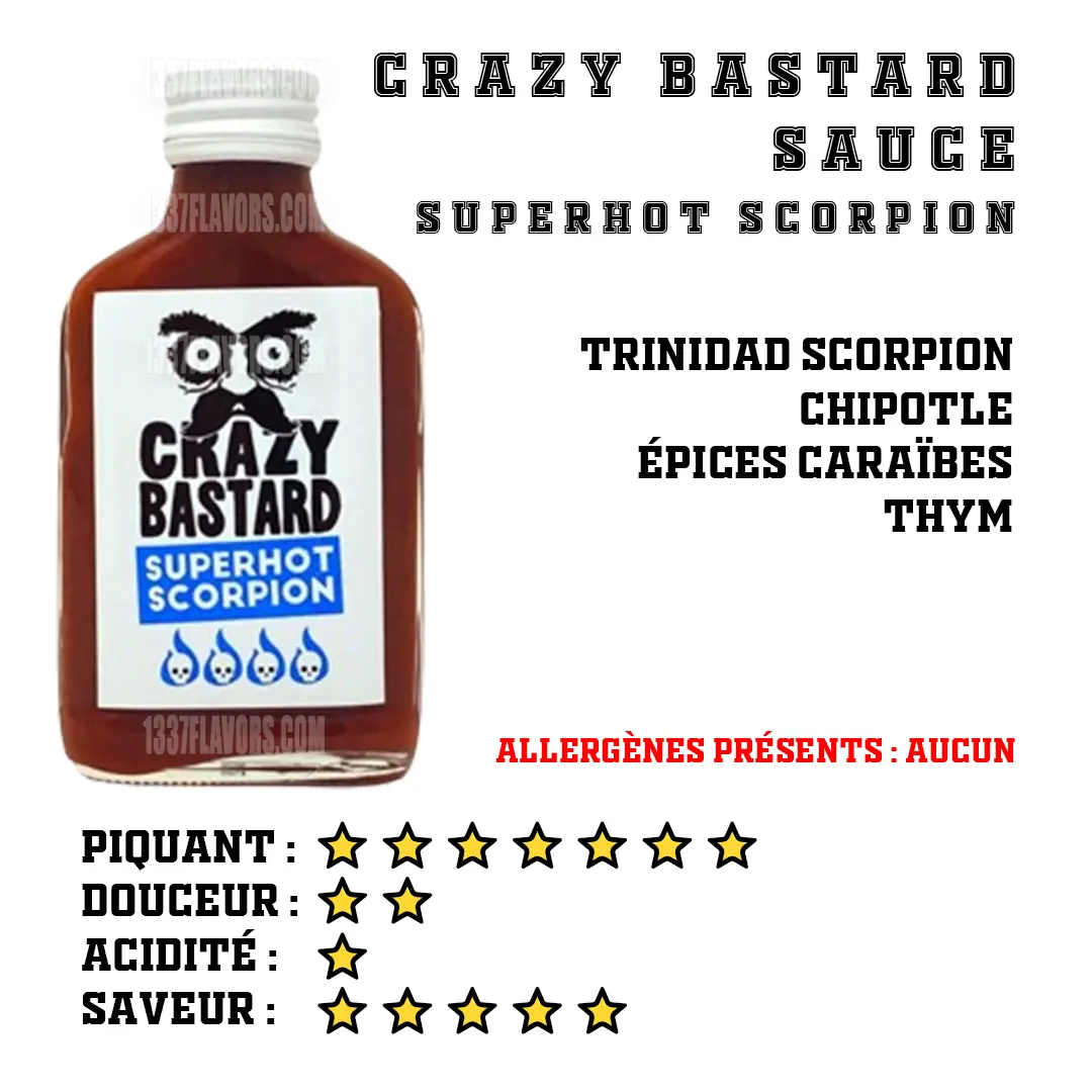 Crazy Bastard Sauce - Superhot Scorpion Crazy Bastard Sauce
