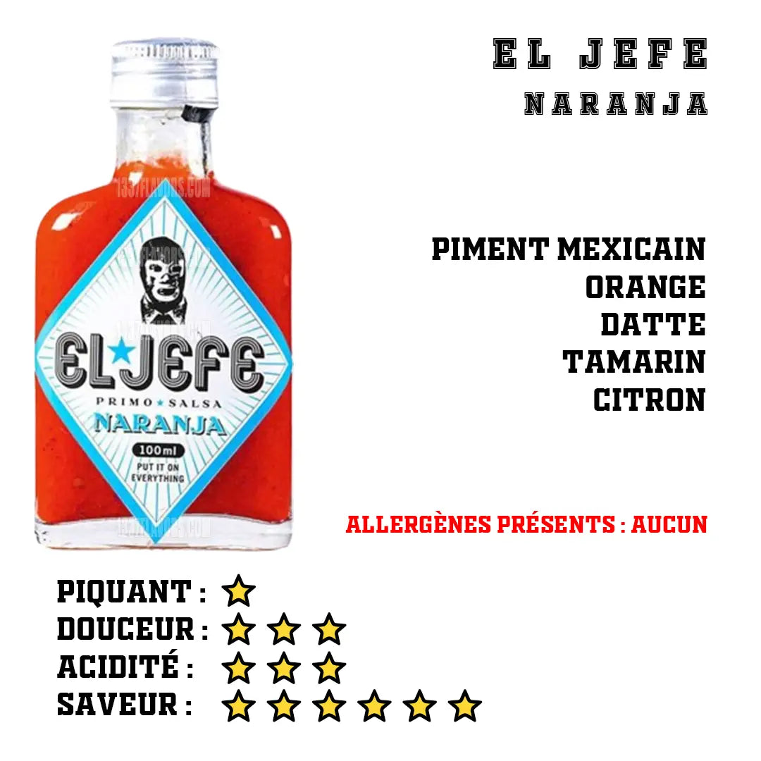 El Jefe - Naranja El Jefe Hot Sauce