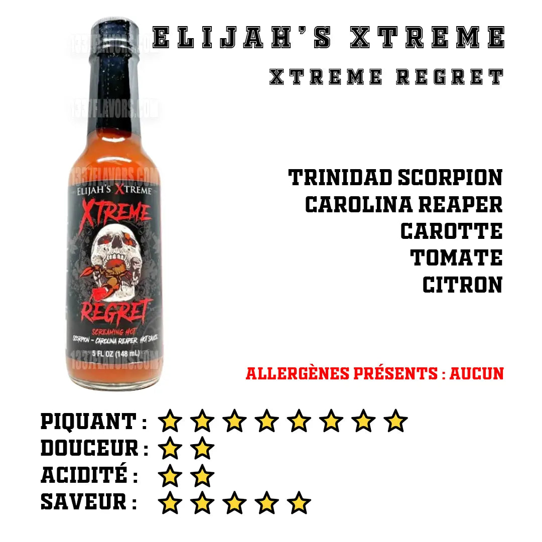 Elijah's Xtreme - Xtreme Regret Elijah's Xtreme Gourmet Sauces
