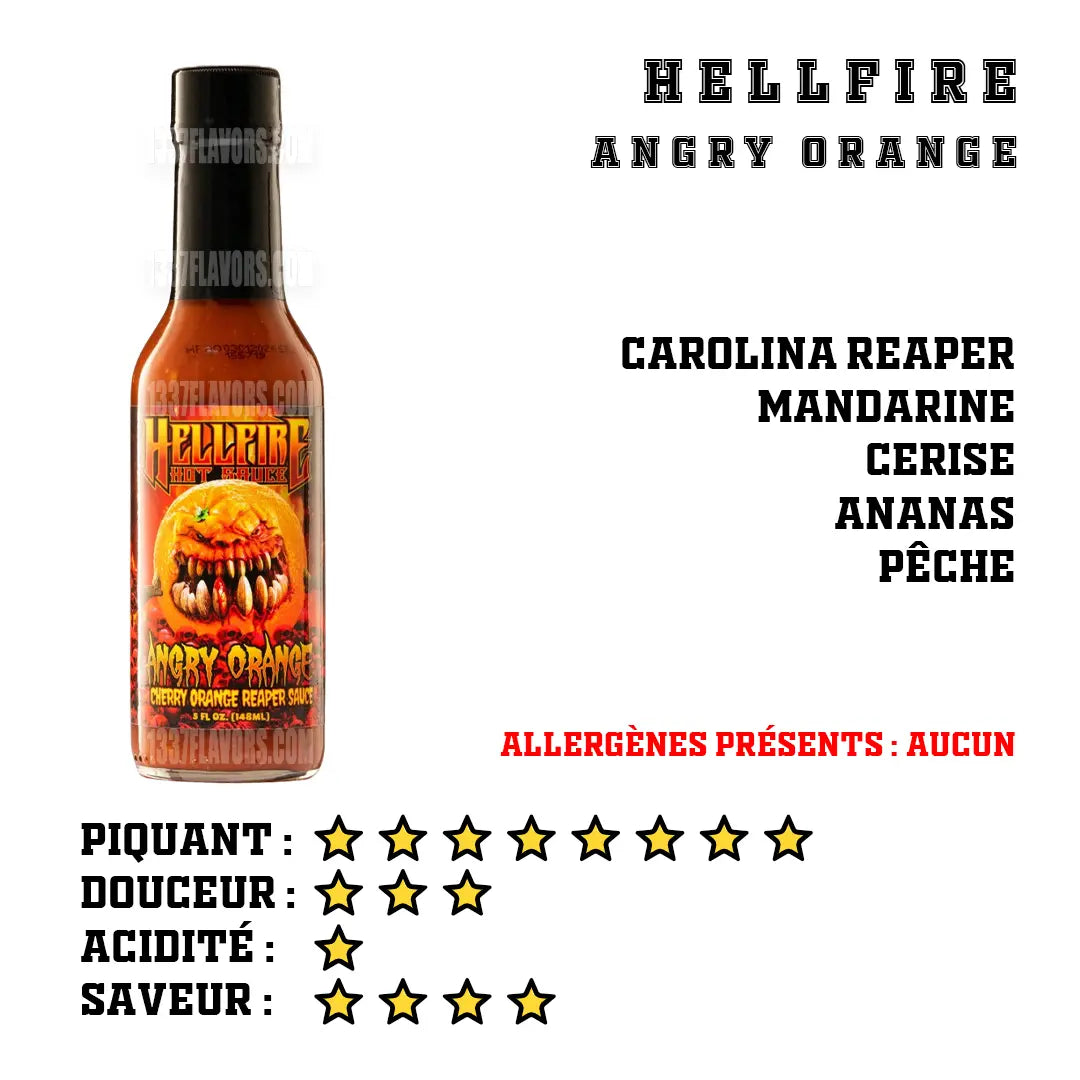Hellfire - Angry Orange Hellfire Hot Sauce Inc