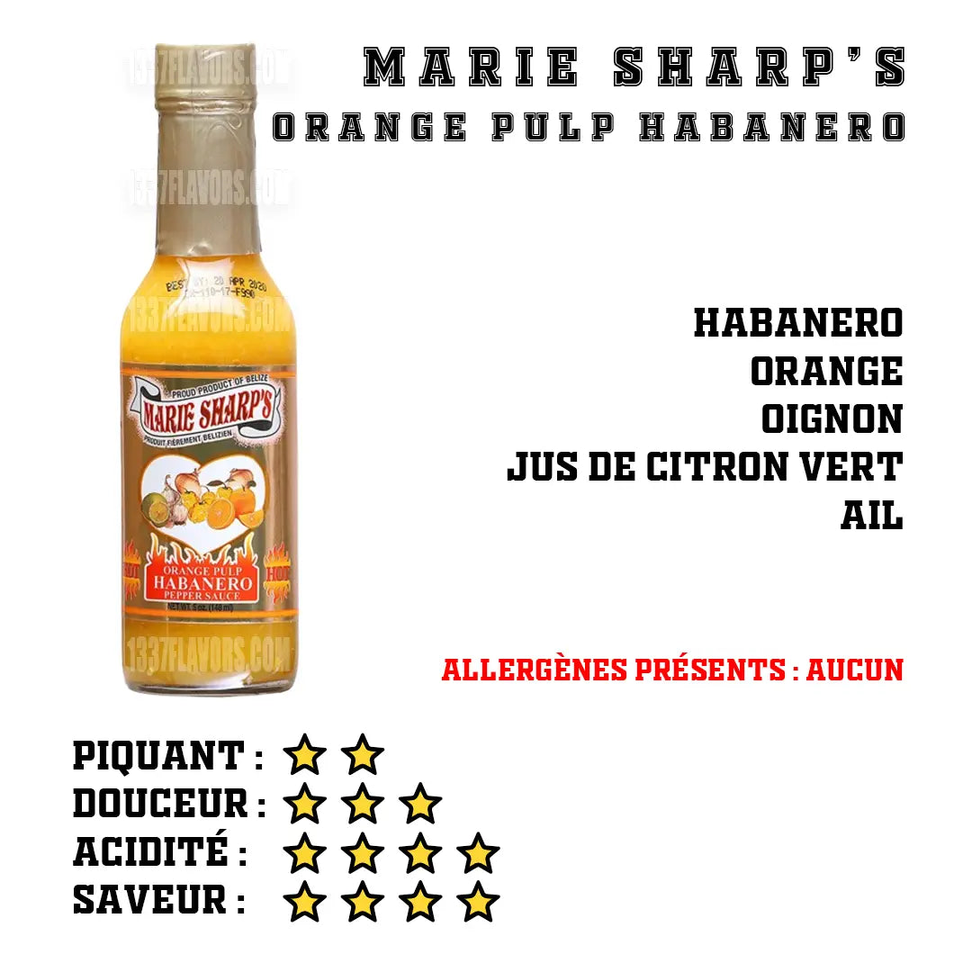 Marie Sharp's - Orange Pulp Habanero Marie Sharp's