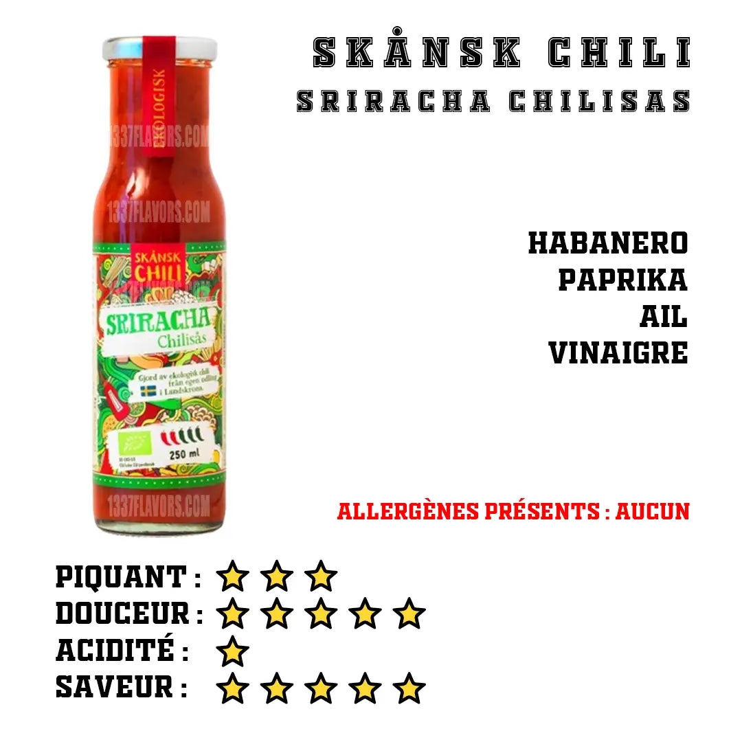 Skånsk Chili - Sriracha EKO Chilisas Skånsk Chili