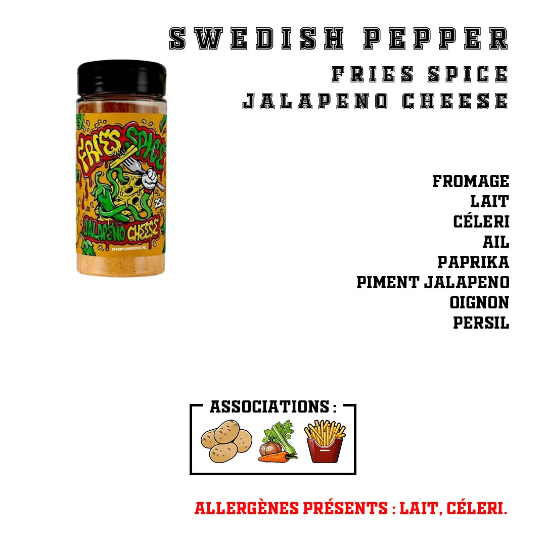 Swedish Pepper - Fries Spice Jalapeno Cheese Swedish Pepper