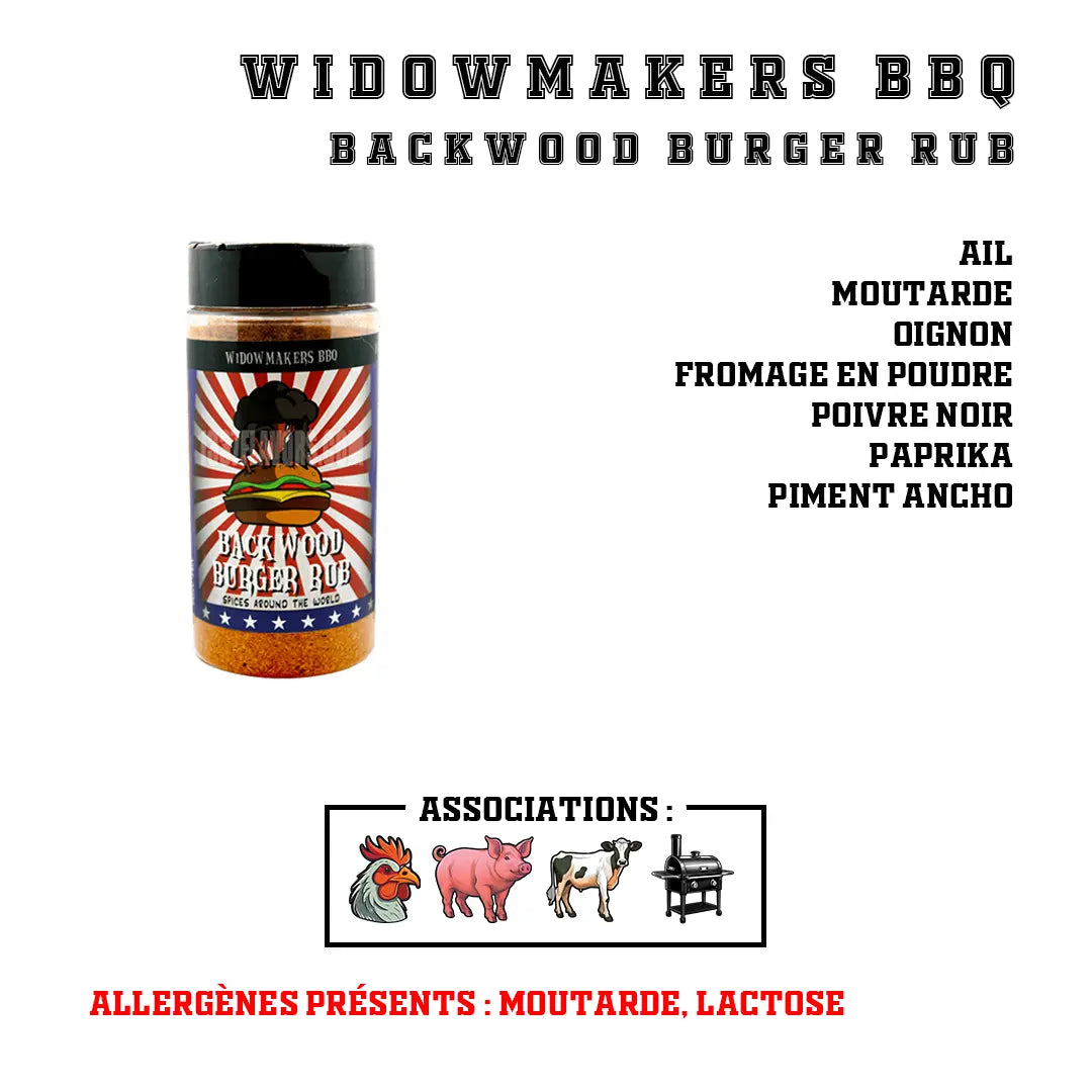 Widowmakers BBQ - Backwood Burger Rub Widowmakers BBQ