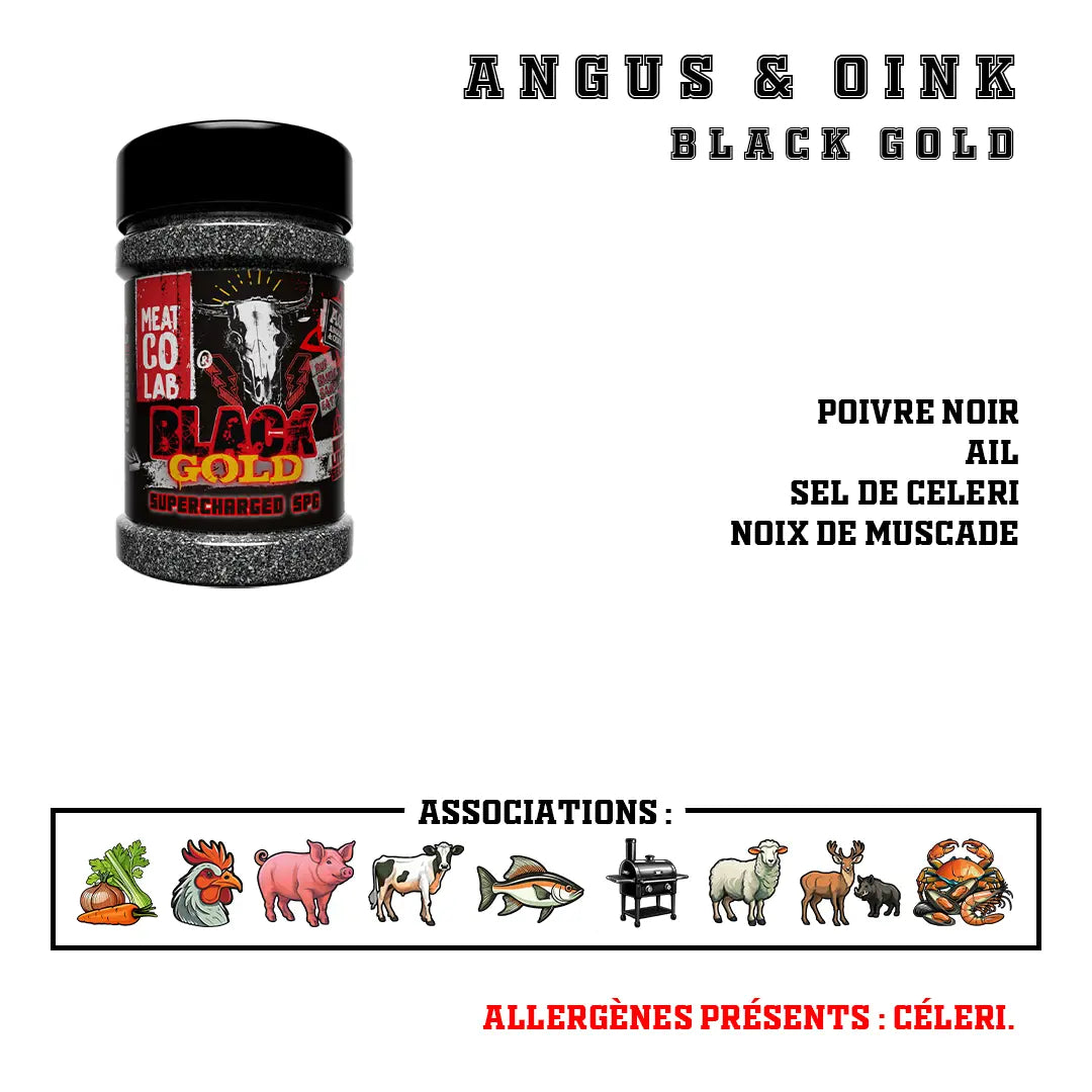 Angus & Oink - Black Gold: Smoked & Intense BBQ Rub - 1337 Flavors