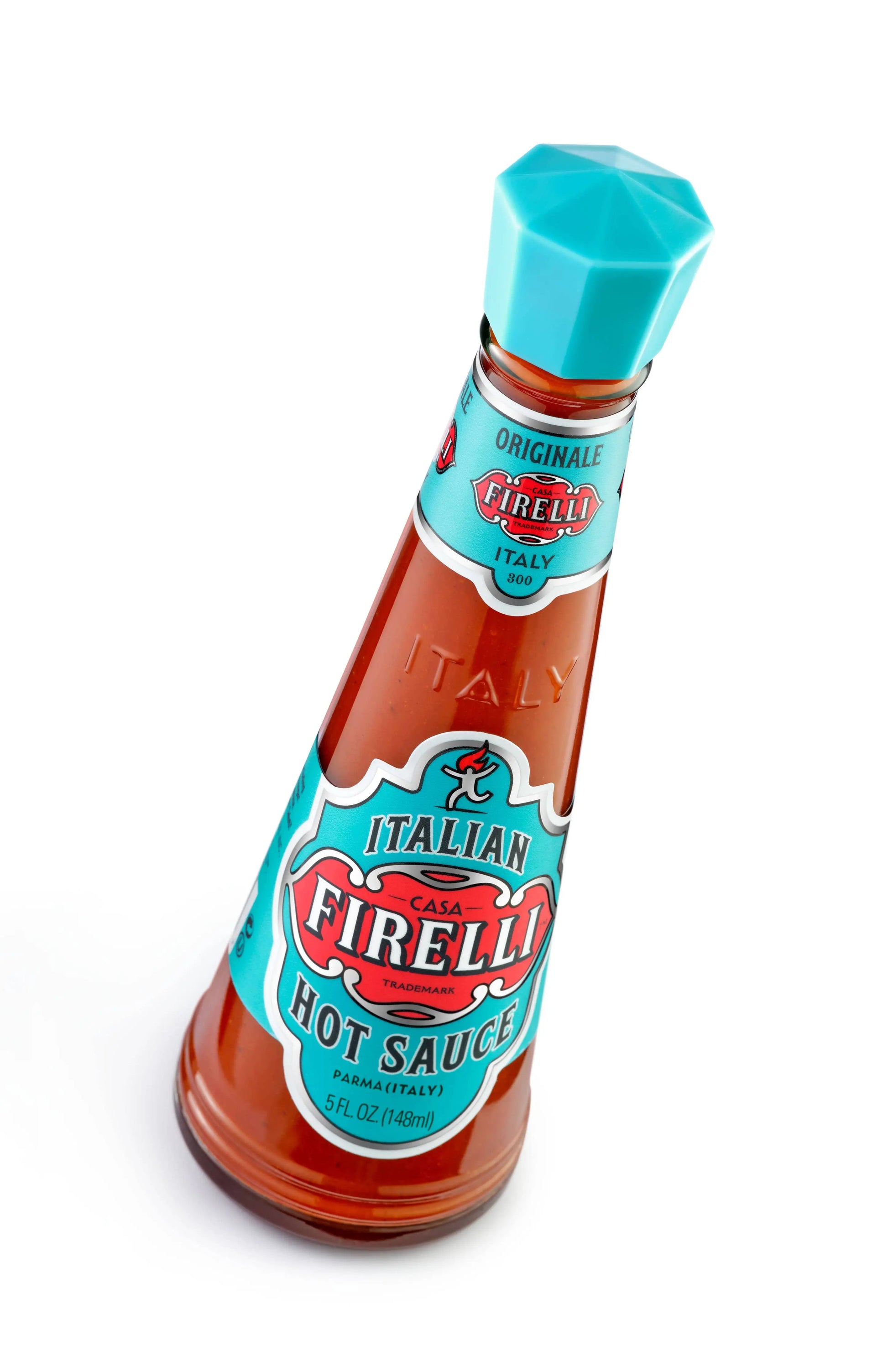Bouteille en verre de 148 ml de sauce piquante Casa Firelli Originale Firelli