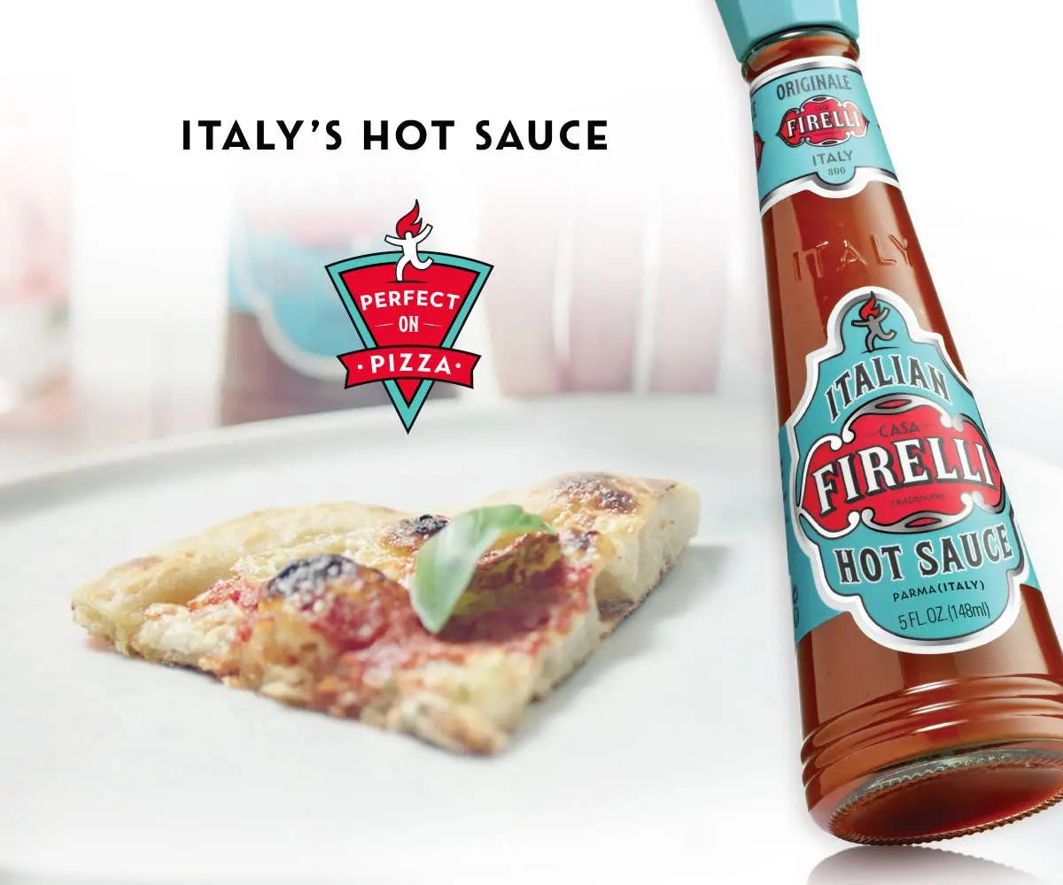 Bouteille en verre de 148 ml de sauce piquante Casa Firelli Originale Firelli