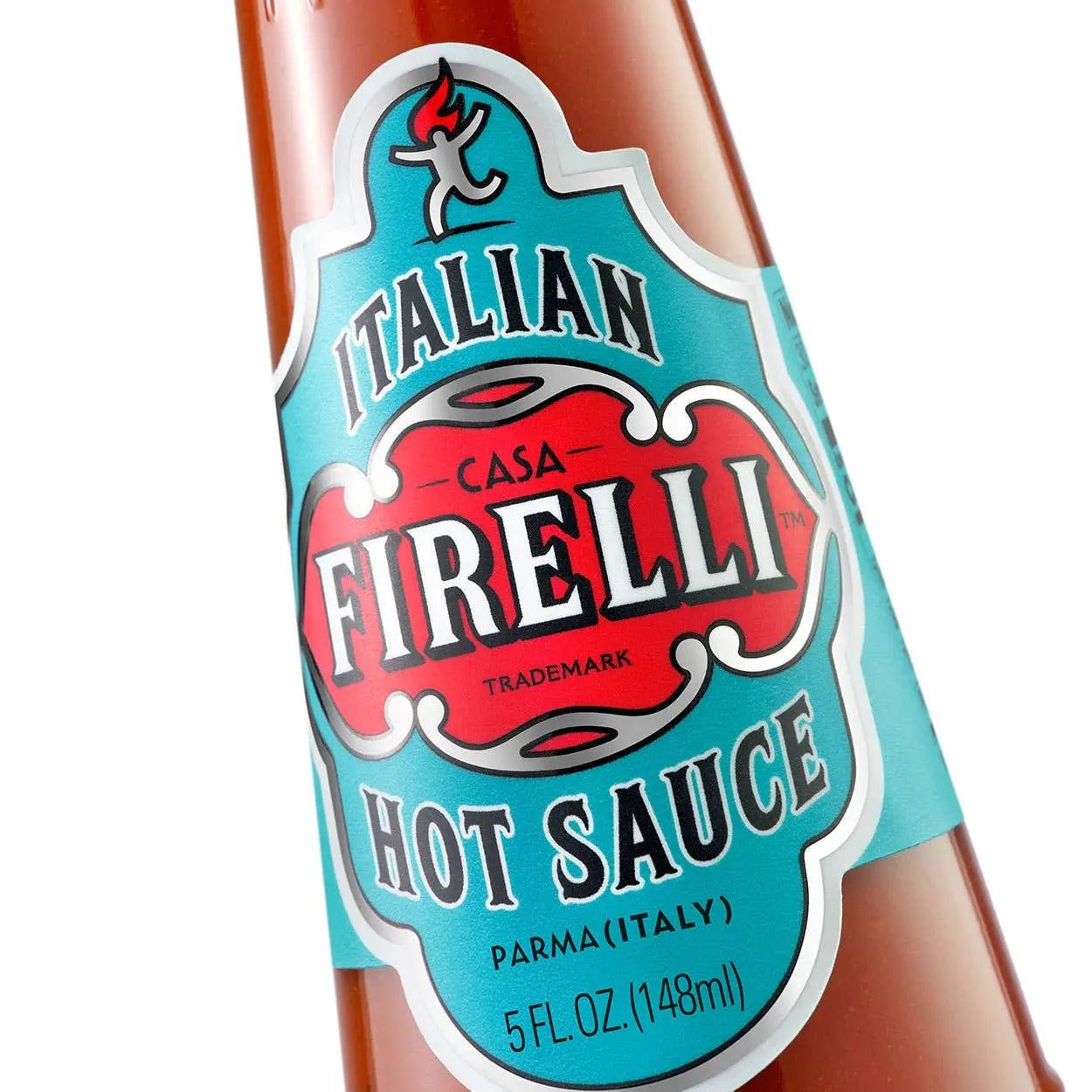 Bouteille en verre de 148 ml de sauce piquante Casa Firelli Originale Firelli