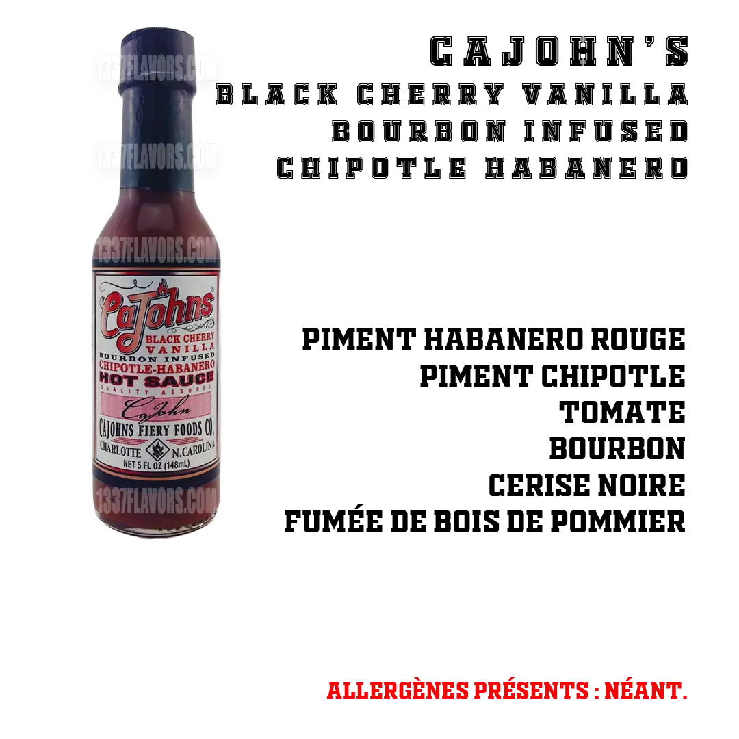 CaJohn's - Black Cherry Vanilla Bourbon Infused Chipotle Habanero Cajohn's
