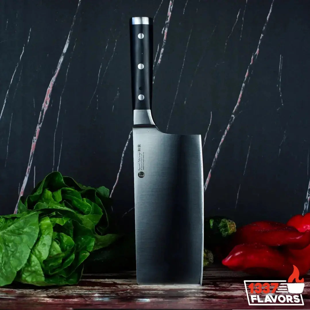 Couteau Japonais Izumi Ichiago – Lame 18,5 cm en Acier Inoxydable Haute Teneur en Carbone Ed Mahony