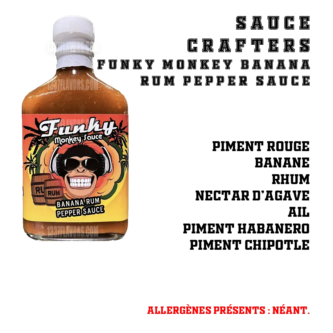 Funky Monkey Sauce Banana Rum Pepper Sauce Crafters