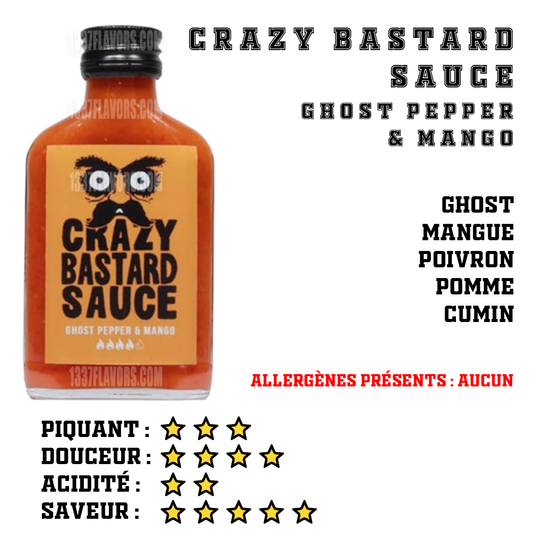 Crazy Bastard Sauce - Ghost Pepper & Mango