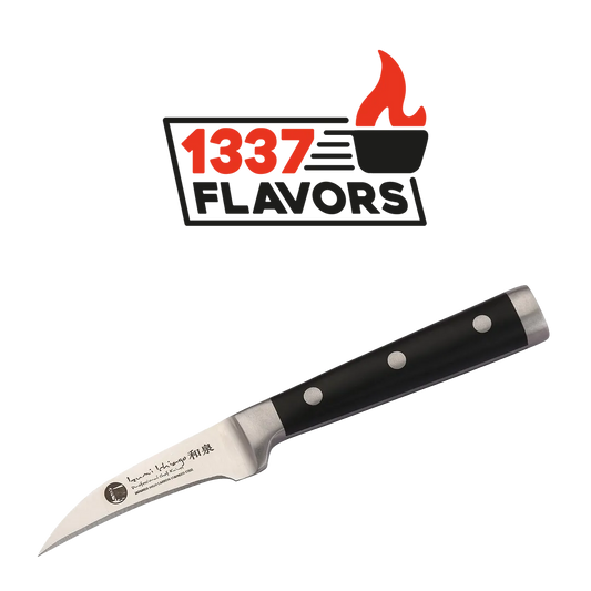 Izumi Ichiago - Couteau d'office courbé en acier inoxydable japonais