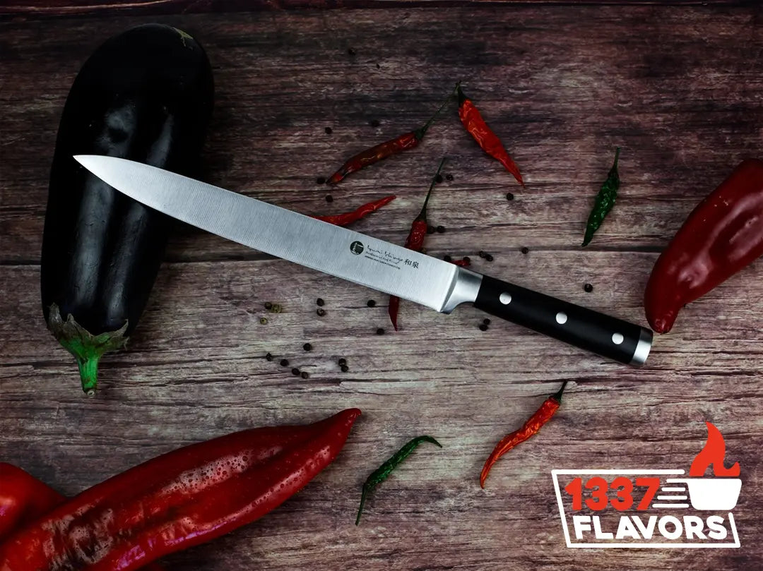 Izumi Ichiago Couteau à trancher avec légumes aubergine