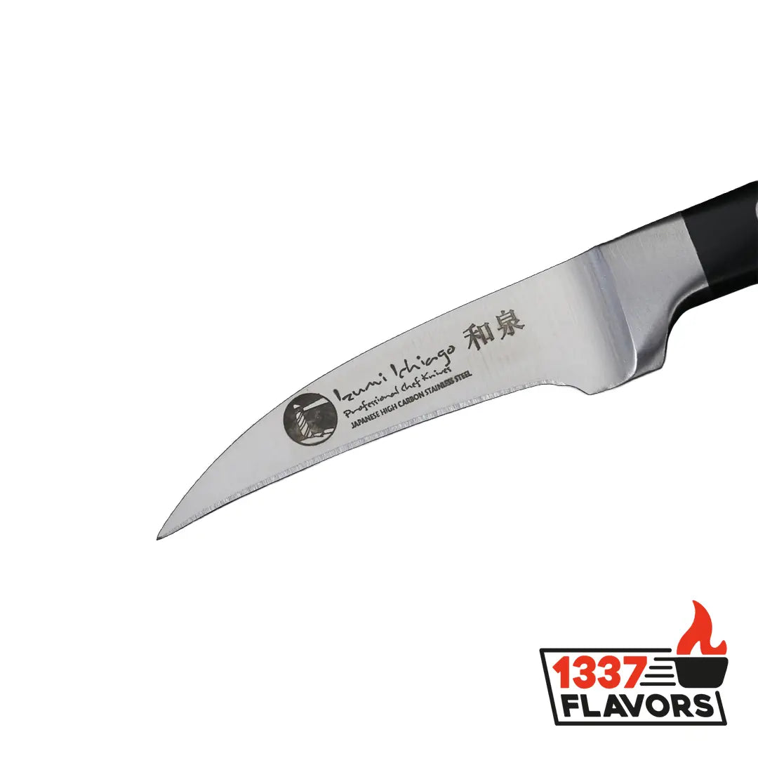 Izumi Ichiago couteau d'office courbé zoom sur la lame