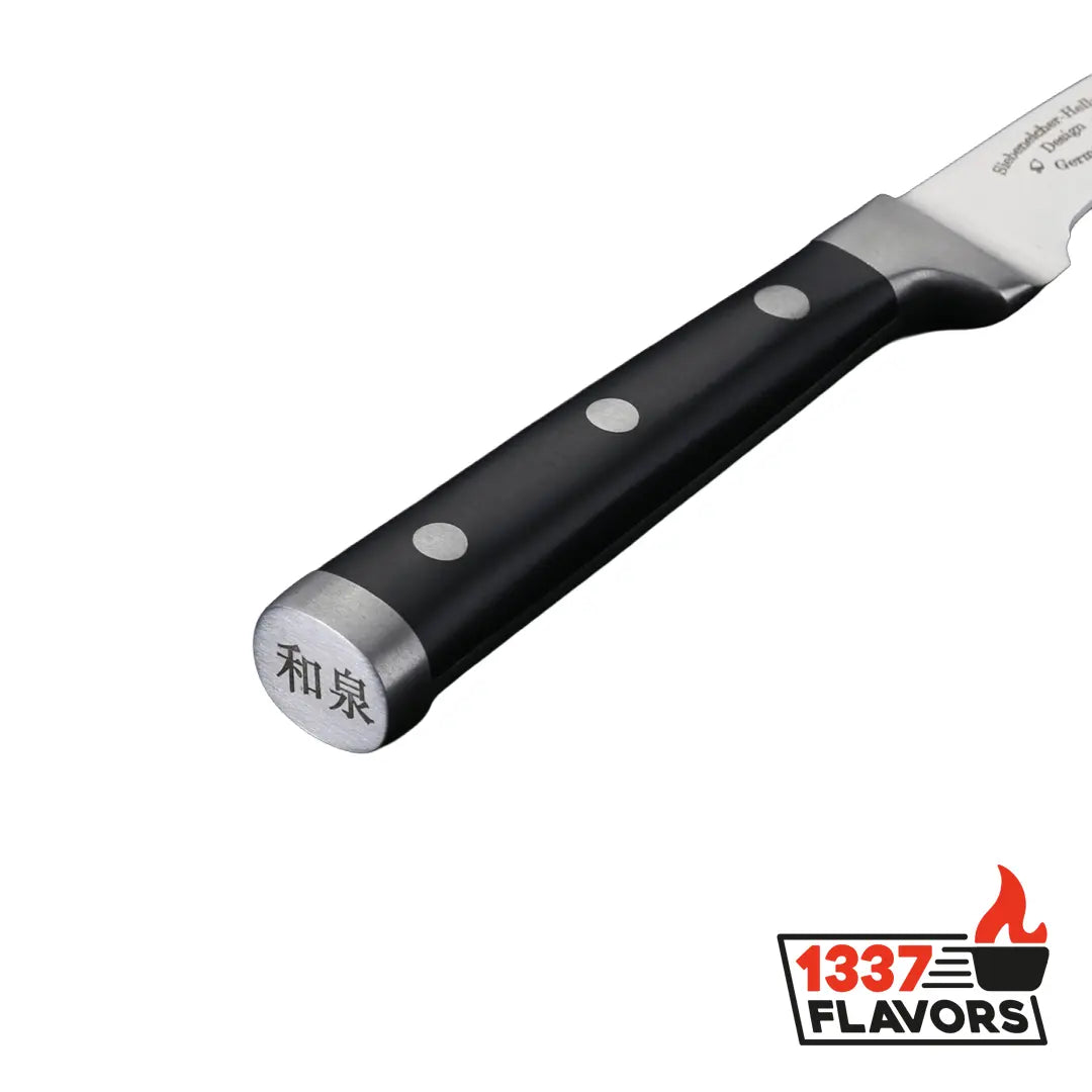 Izumi Ichiago couteau d'office courbé zoom sur le manche