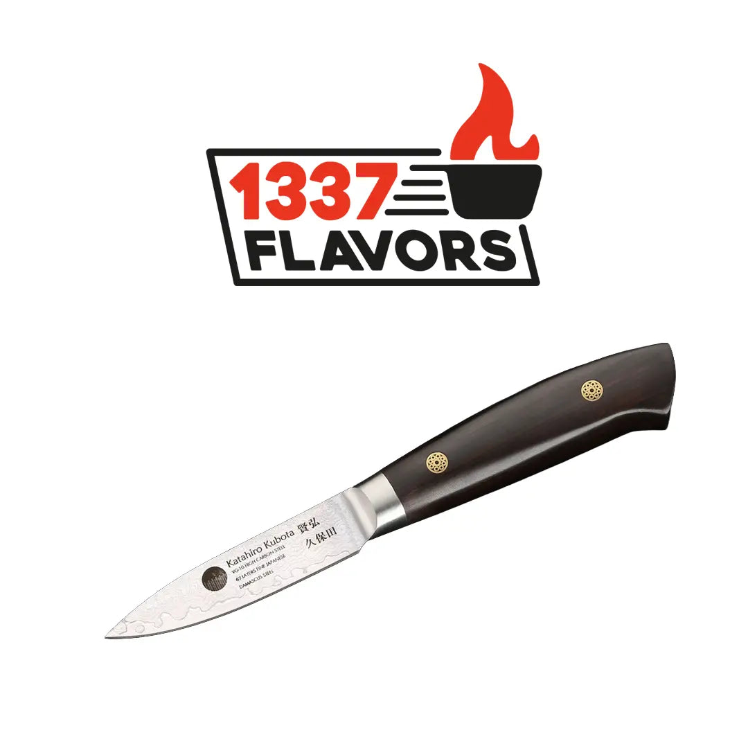 Katahiro Kubota Sense - Couteau d'office 3,5" Damas - 1337 Flavors