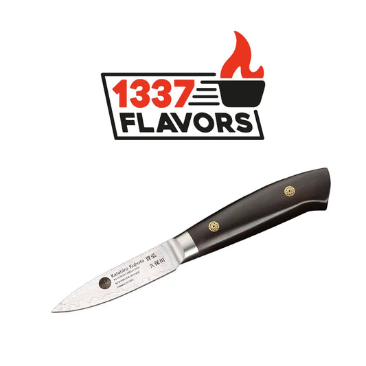 Katahiro Kubota Sense - Couteau d'office 3,5" Damas - 1337 Flavors