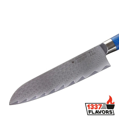 Katahiro Zen - Couteau Santoku Damas 5" - Acier Japonais VG10 67 Couches - 1337 Flavors