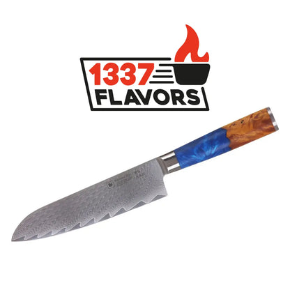 Katahiro Zen - Couteau Santoku Damas 8" - Acier Japonais VG10 67 Couches - 1337 Flavors