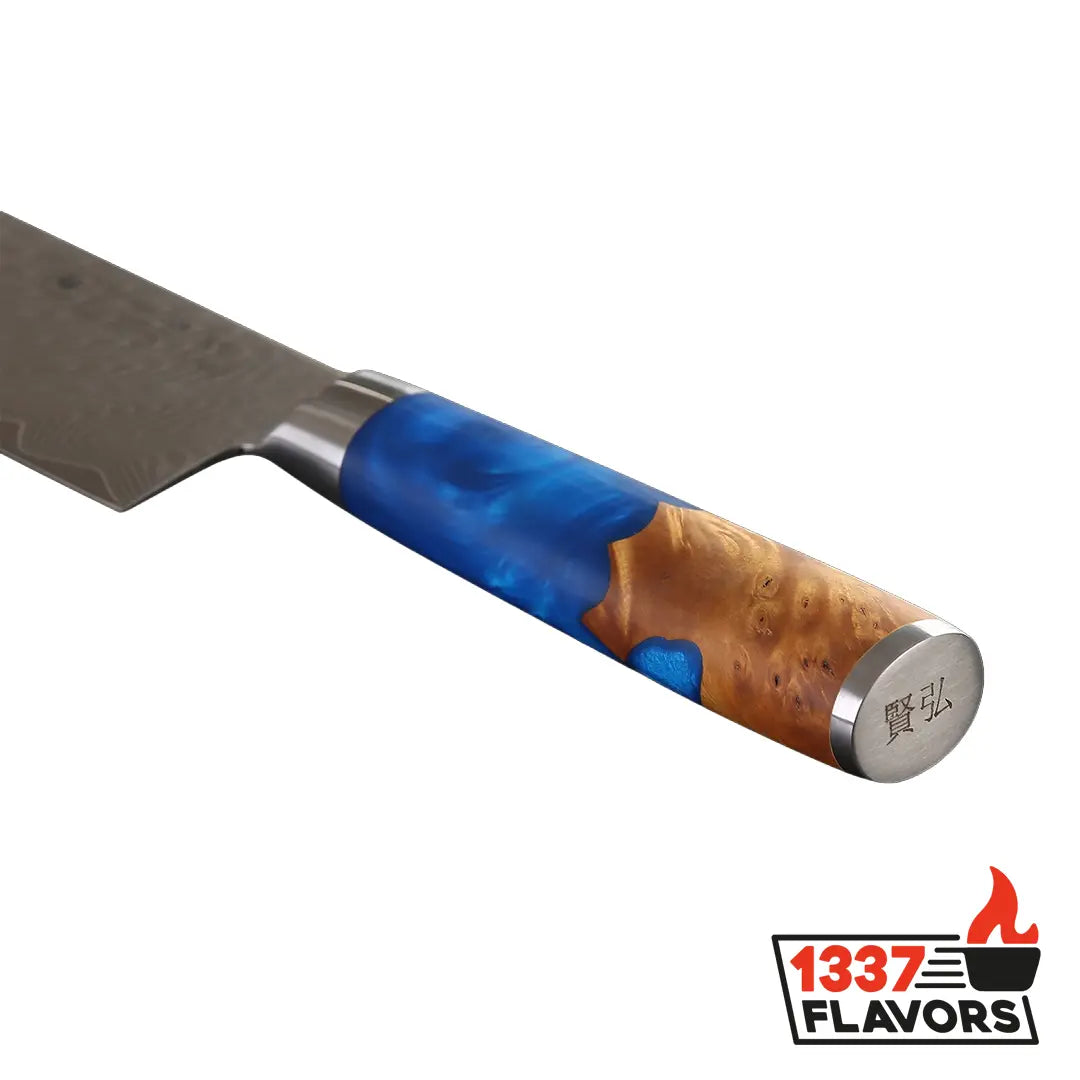 Katahiro Zen - Couteau Santoku Damas 8" - Acier Japonais VG10 67 Couches - 1337 Flavors