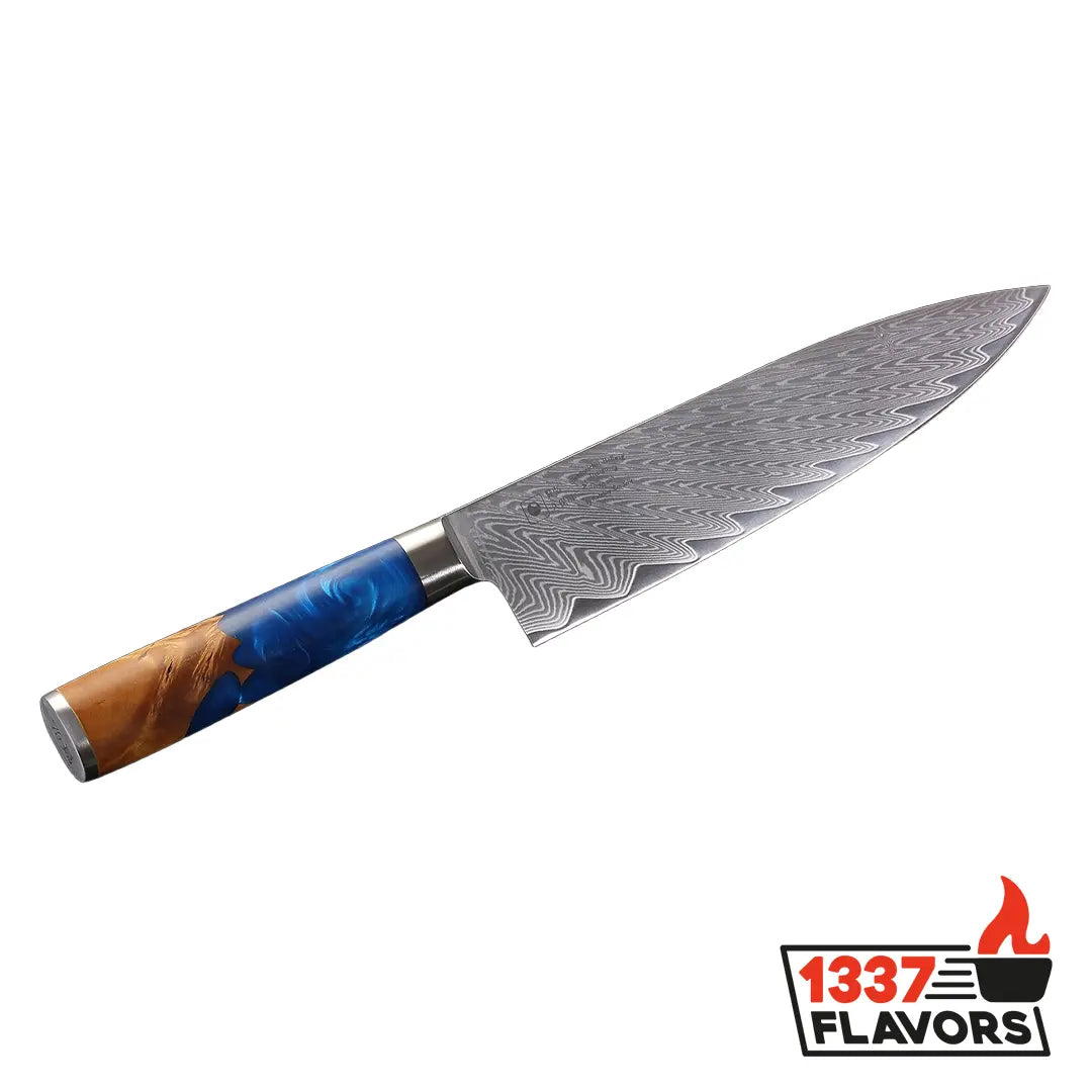 Katahiro Zen - Couteau Santoku Damas 8" - Acier Japonais VG10 67 Couches - 1337 Flavors