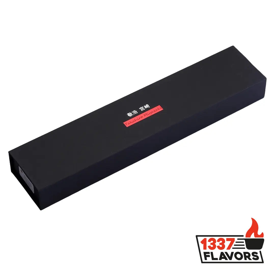 Miyazaki Kodawari - Couteau de chef 8", manche en bois de pakka vert - 1337 Flavors