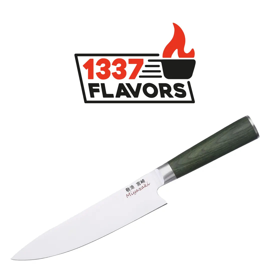 Miyazaki Kodawari - Santoku 5" – Bois de pakka vert - 1337 Flavors