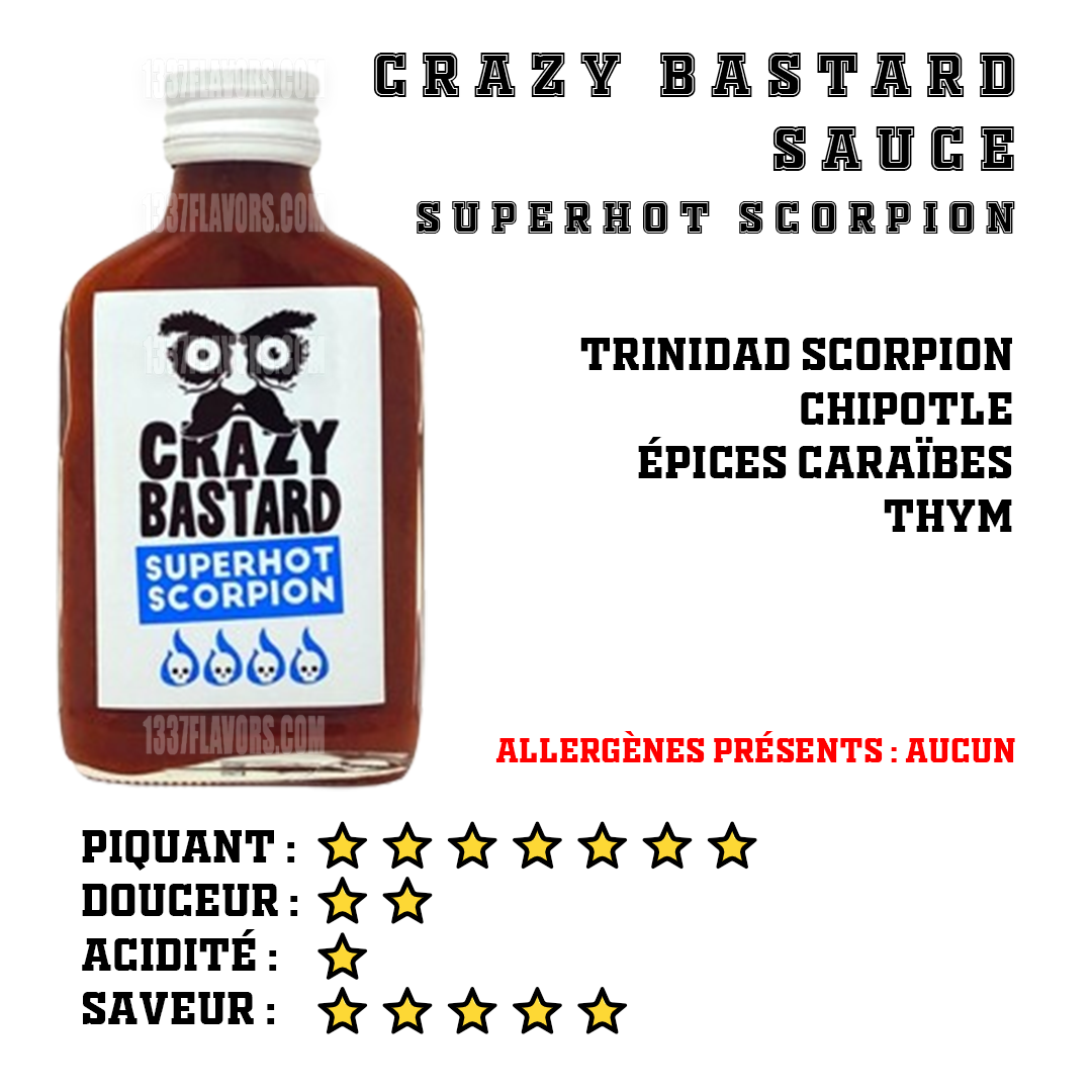 Crazy Bastard Sauce - Superhot Scorpion