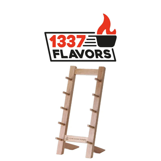 Support PUMA en bois de para pour 5 couteaux Ed Mahony