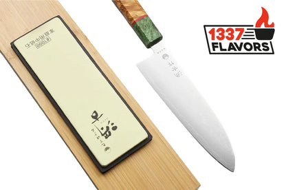 Uzco - Couteau Santoku Style Japonais Damas 17cm / 7 pouces AUTOMNE UZCO