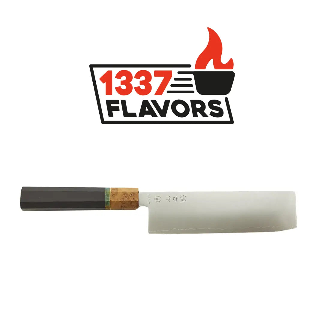 Uzco - Couteau Style Japonais Nakiri Damas 16,5 cm / 6,5 pouces UZCO