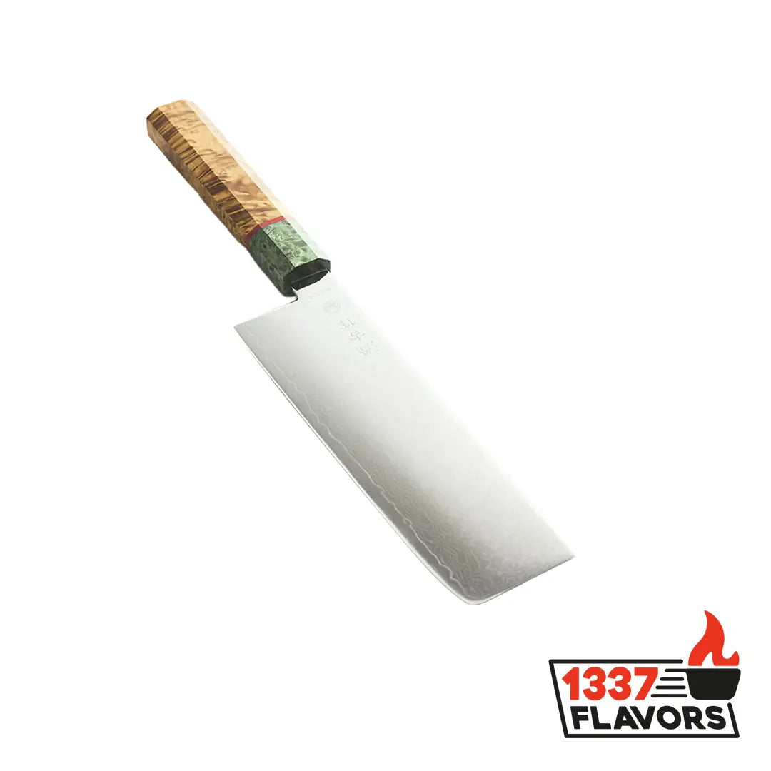 Uzco - Couteau Style Japonais Nakiri Damas 16,5 cm / 6,5 pouces UZCO