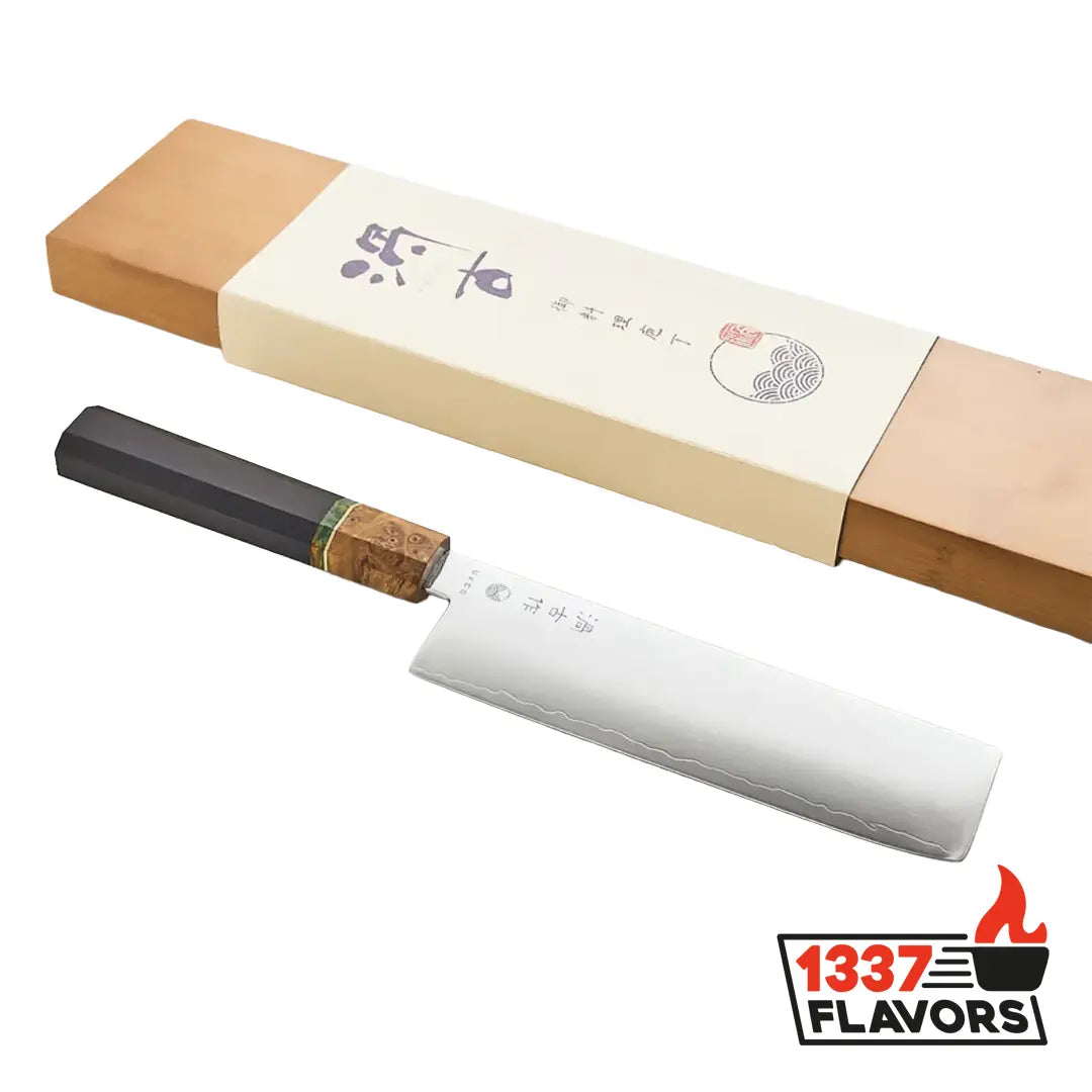 Uzco - Couteau Style Japonais Nakiri Damas 16,5 cm / 6,5 pouces UZCO
