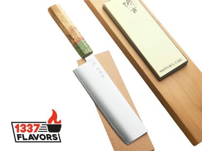 Uzco - Couteau Style Japonais Nakiri Damas 16,5 cm / 6,5 pouces UZCO