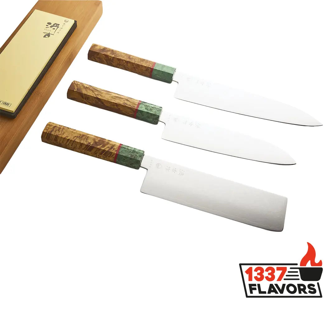 Uzco - Couteau Style Japonais Nakiri Damas 16,5 cm / 6,5 pouces UZCO